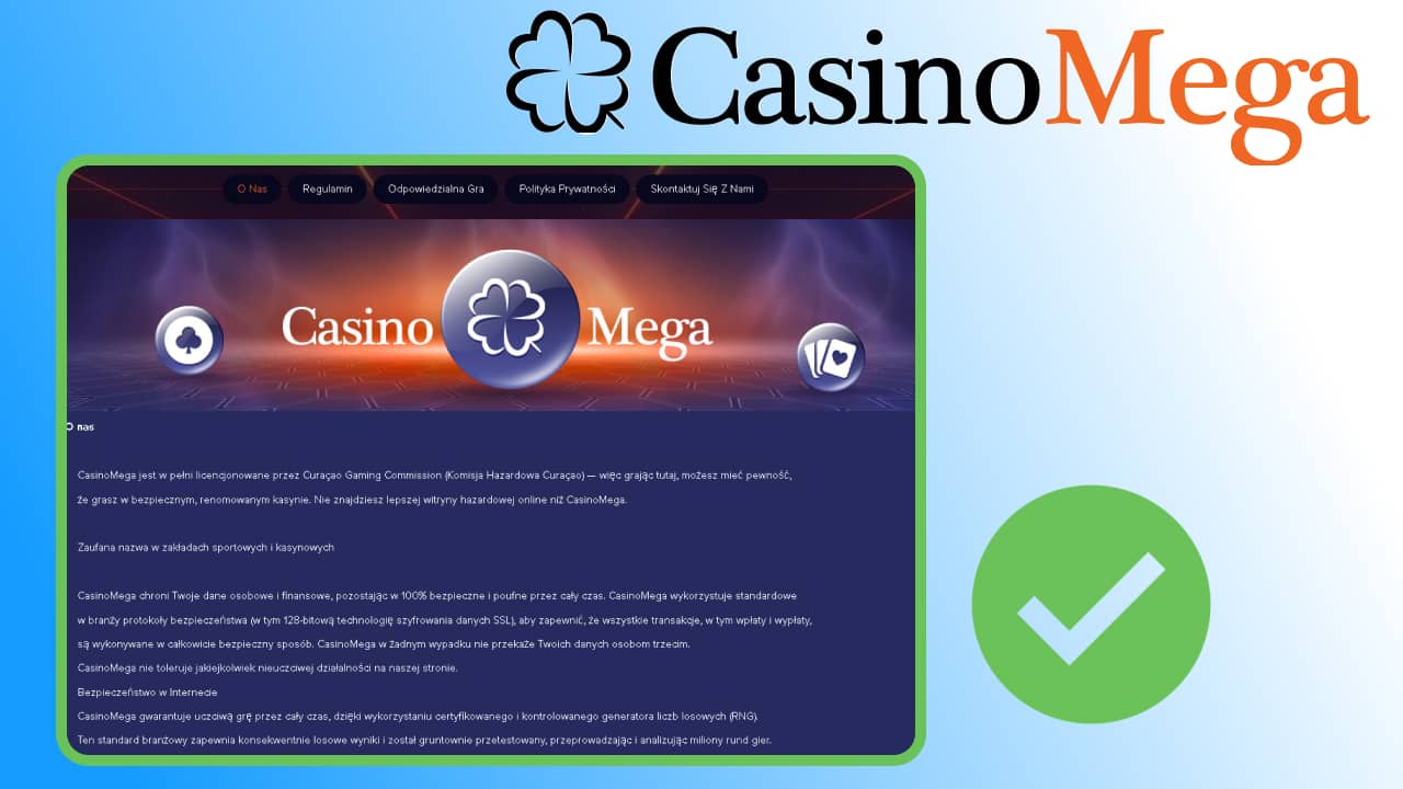 Informacje o licencji CasinoMega