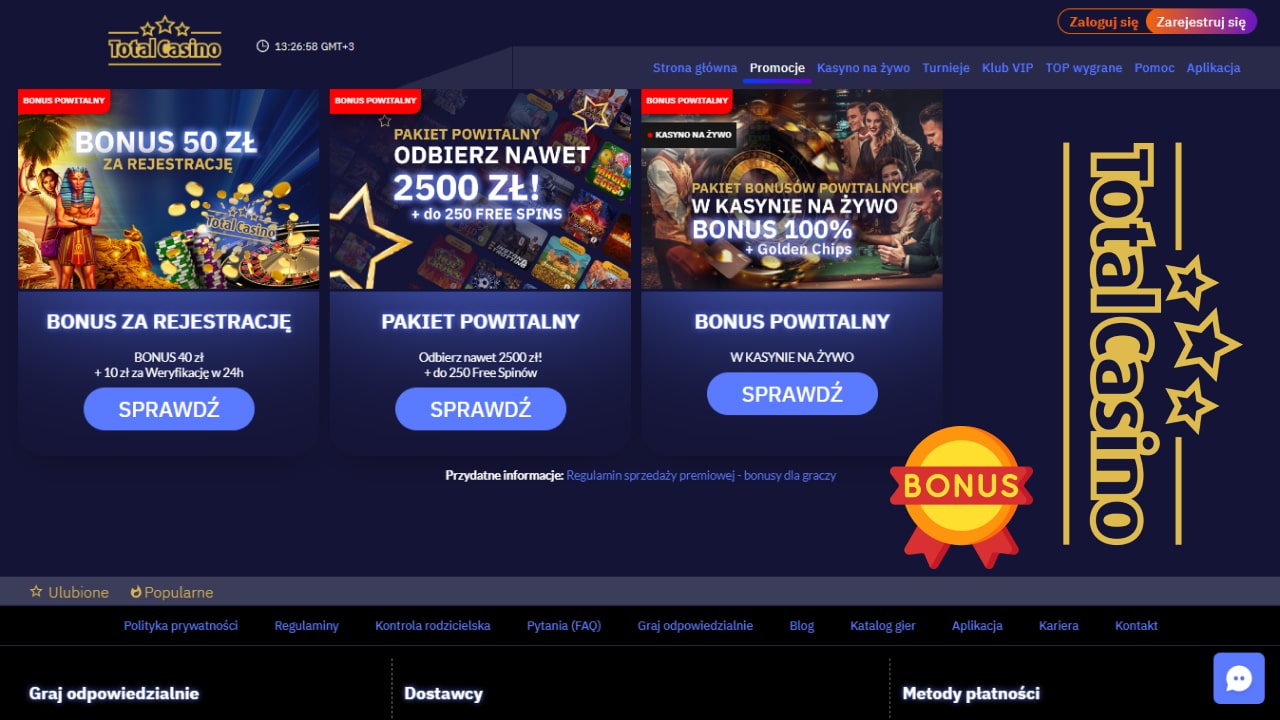 bonusy reload Total Casino
